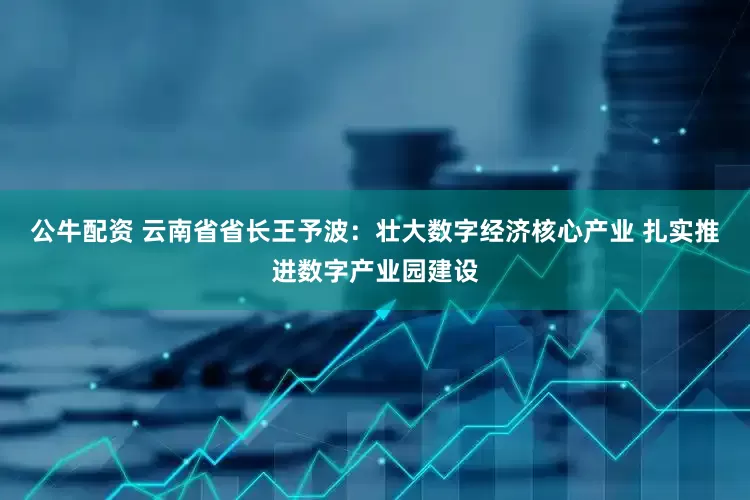 公牛配资 云南省省长王予波：壮大数字经济核心产业 扎实推进数字产业园建设